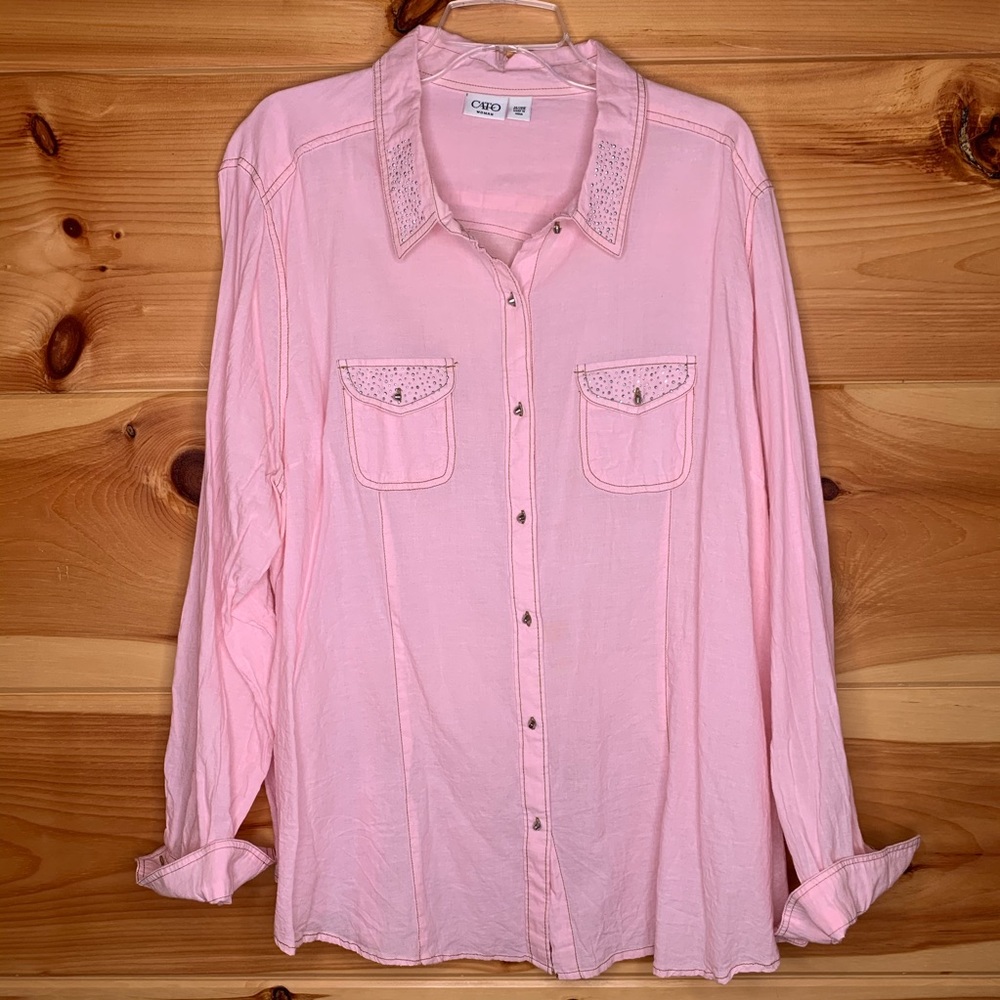 Cato NWOT 26/28 Pink Western Style Top